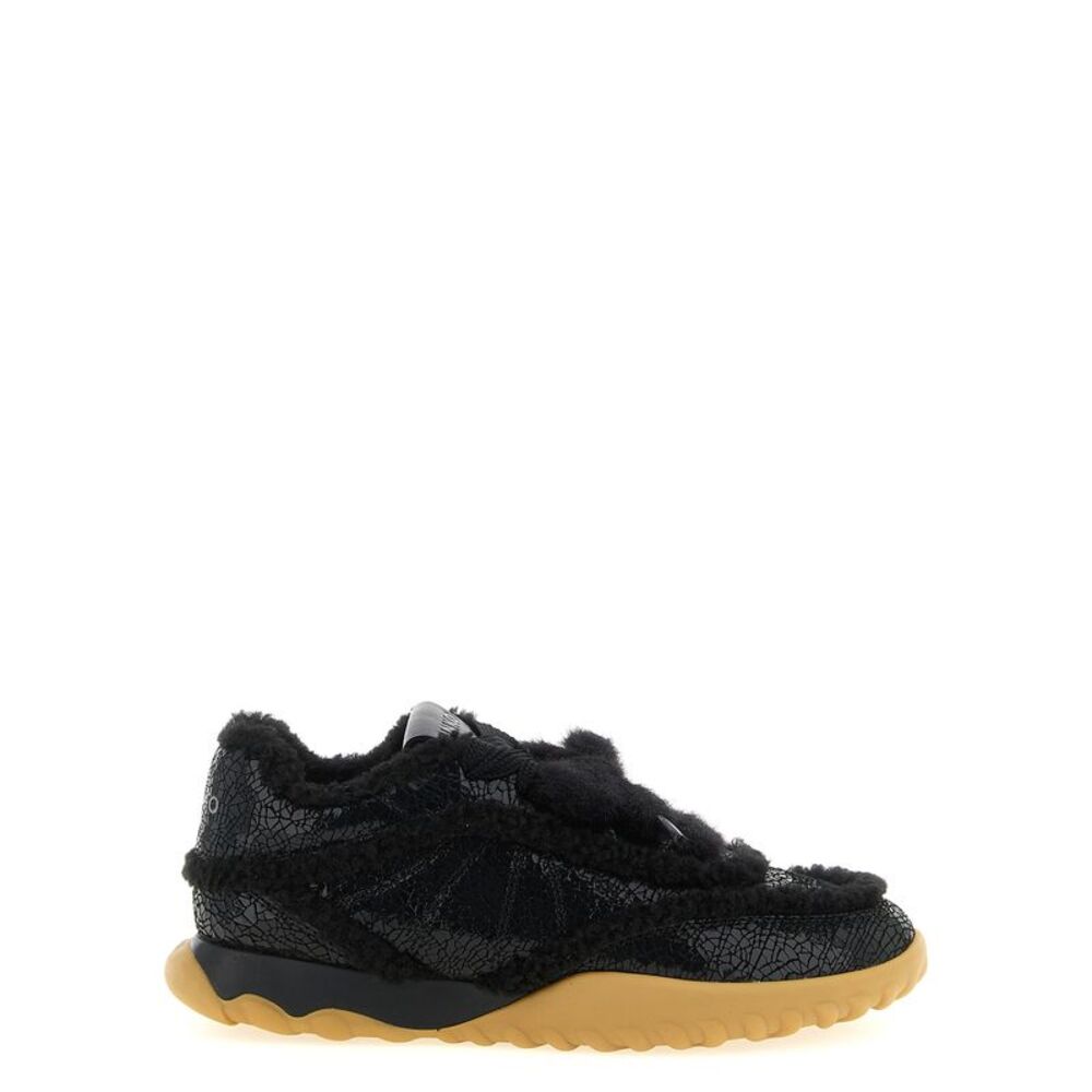 PINKO Black Cowhide Chunky Women's Sneakers